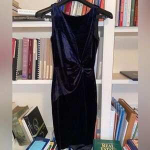 Calvin Klein Velvet dress in navy blue size 2